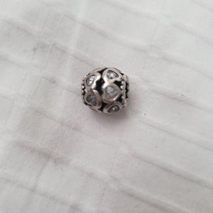 Authentic Pandora Open Heart Charm with Crystals
